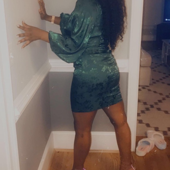 Cute Green Mini Chinese Themed Dress - Picture 2 of 2